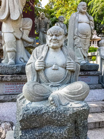 SANYA, HAINAN, CHINA - OCTOBER 10: Statue on the territory of Buddhist center Nanshan at October 10, 2019 in Sanya, Hainan, Chinaのeditorial素材