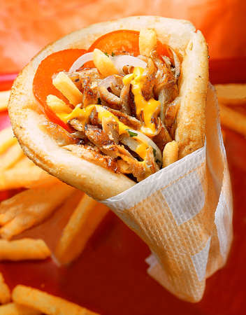 Gyros pitaの写真素材