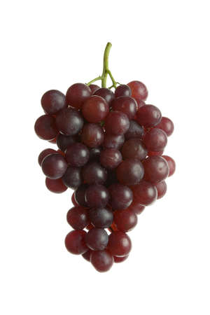 Red grapes isolated on whiteの写真素材