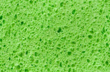 Green texture cellulose foam sponge. Background.の写真素材