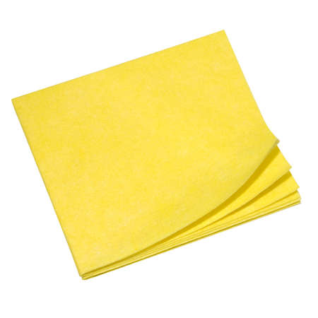 Yellow rag on white background. Isolated の写真素材