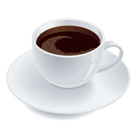 A cup of coffee illustration. Isolated on white background.のイラスト素材