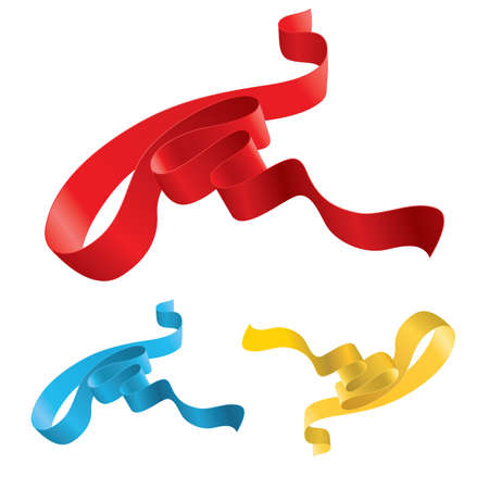 Set of ribbons.illustration on white backgroundの写真素材