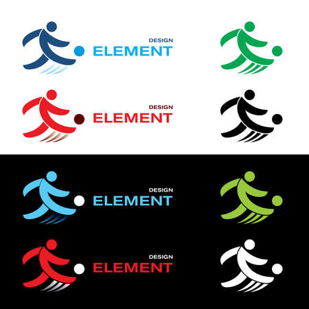 Set of football design elements. のイラスト素材