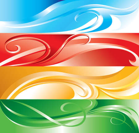 Vector multicolor flourish background for you designのイラスト素材