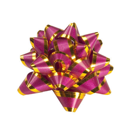 Bow gift collection close-up isolated on white background. #1の写真素材