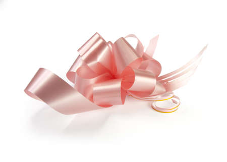 Bow gift collection close-up isolated on white background. #1の写真素材