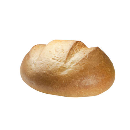Loaf of bread on a white backgroundの写真素材