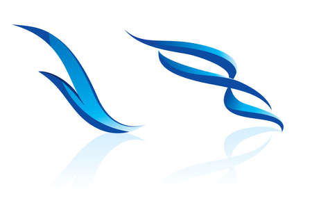 Abstract waves on white backgroundのイラスト素材