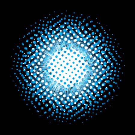 Background with abstract blue round spots.  Illustrationのイラスト素材