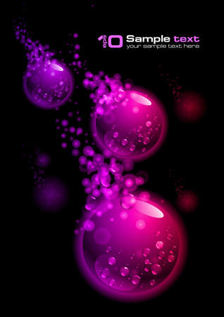 Abstract glowing background. For your design. Pink bubbles.のイラスト素材