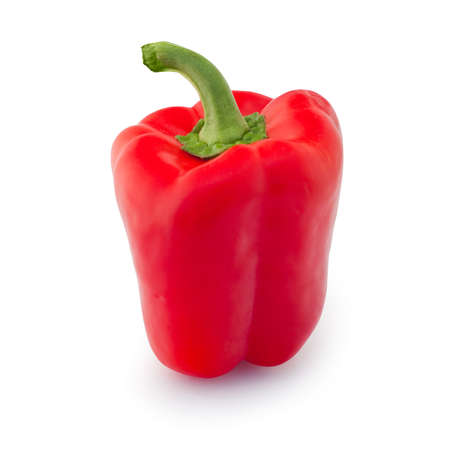 A red  bell pepper shot on white. の写真素材