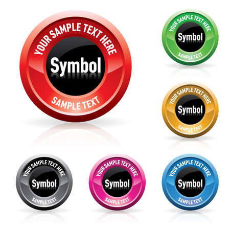 Color set of beautiful web buttons.  illustration.のイラスト素材