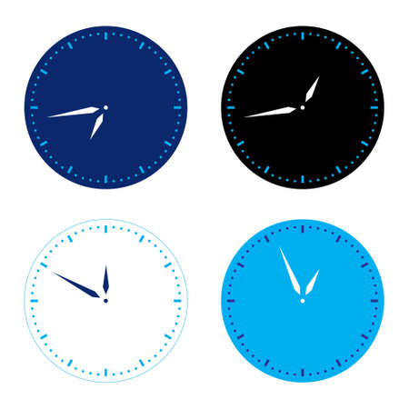 Different colors clock set.   illustration on whiteのイラスト素材