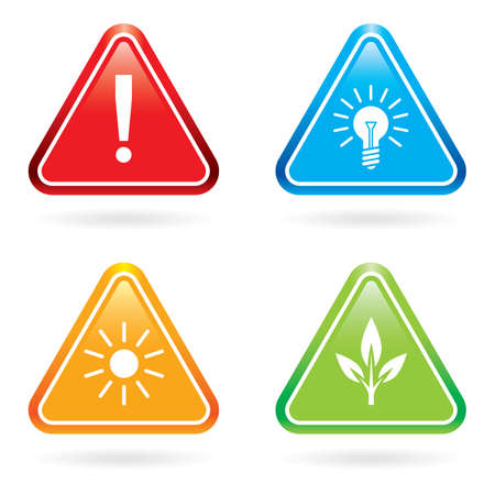 Triangle signs or iconsのイラスト素材