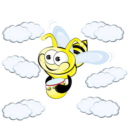 Worker bee Cartoon Character. のイラスト素材
