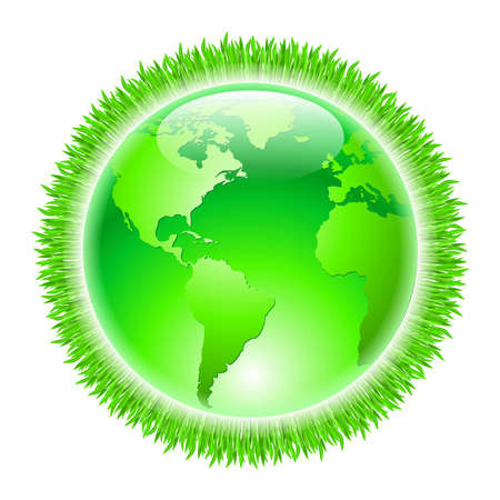 Green Earth. Illustration on white background for designのイラスト素材