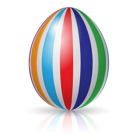 Single easter egg. Children's Ball. Vector illlustration on whiteのイラスト素材