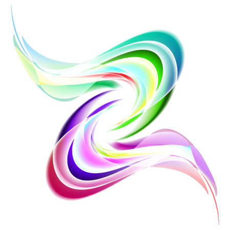 Color abstract wavy lines on white background のイラスト素材