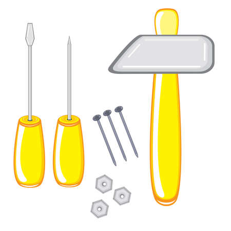 Repair Tools. Illustration on white backgroundのイラスト素材
