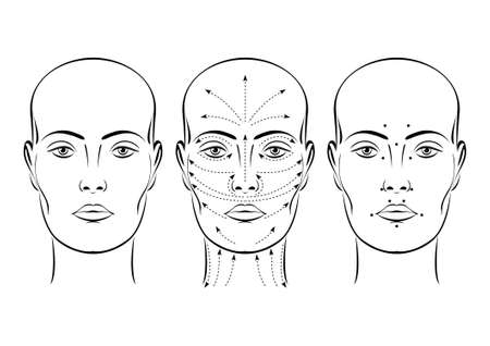 Face. Illustration on white background for designのイラスト素材