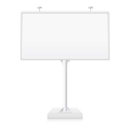 Metallic billboard with place for your text. Illustration on white background のイラスト素材