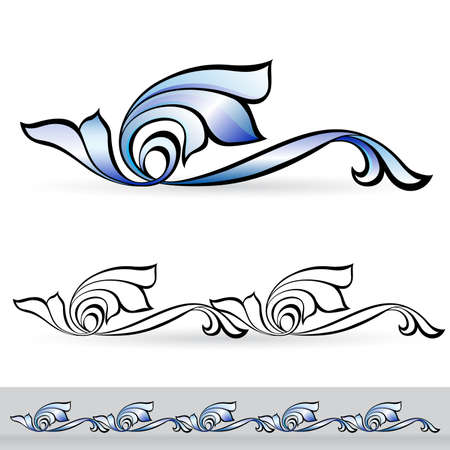 Flora design number five. Nice design elements for your best creative ideas.のイラスト素材