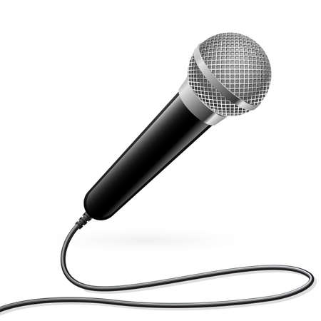 Microphone for Karaoke. Illustration on white backgroundのイラスト素材