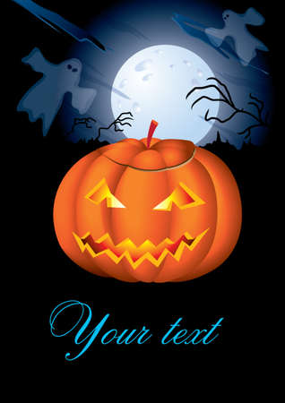 A halloween scary dark nightのイラスト素材