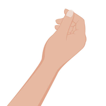 Hand give or take something on white background.のイラスト素材