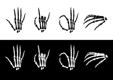 Set of hand anatomy.のイラスト素材