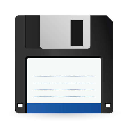 Magnetic floppy disc icon for computer data storage のイラスト素材