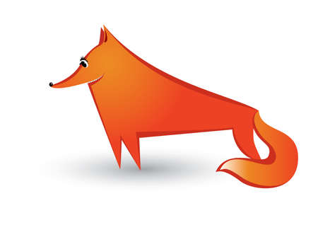 Red Fox. Illustration on white background for designのイラスト素材