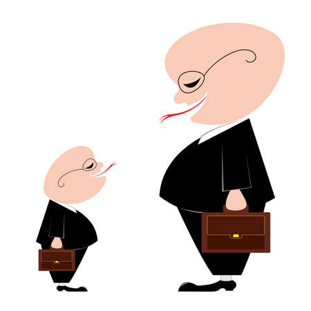 Two businessmen. Illustration on white background for design.のイラスト素材