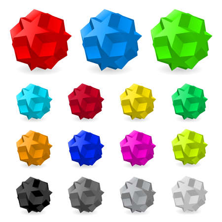 Abstract star in various combinations of position for training のイラスト素材