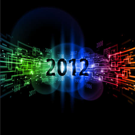 Internet concept twenty-twelve, communication, technology-style background on black.のイラスト素材