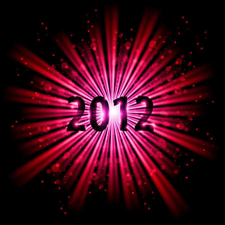 Red abstract Happy New Year twenty twelve background のイラスト素材