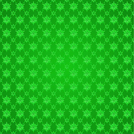 Snowflakes on green background. Winter seamless patternのイラスト素材