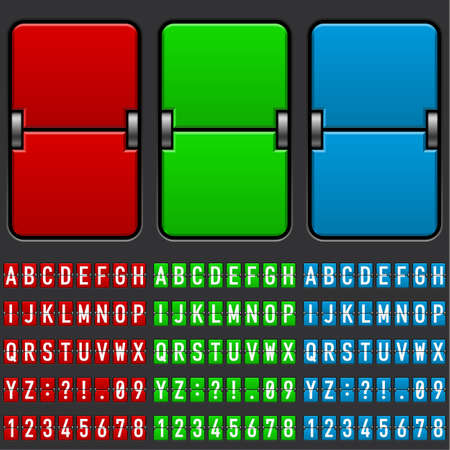 Illustration of an airplane departure board. RGB.のイラスト素材