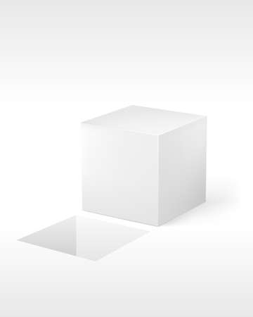 Cube on a white background. Illustration for designのイラスト素材