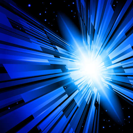 Beautiful Abstract Backdrop Effect of Blue Radianceのイラスト素材