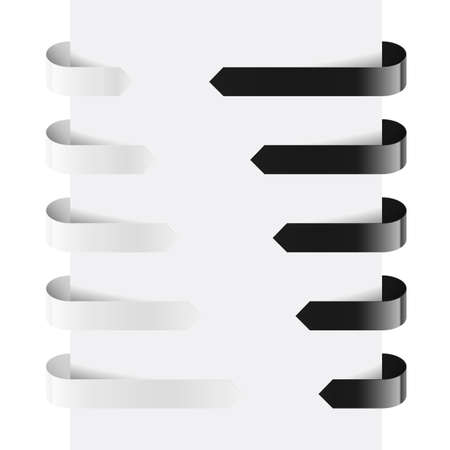 Black and White Web Arrows. Illustration on white backgroundのイラスト素材