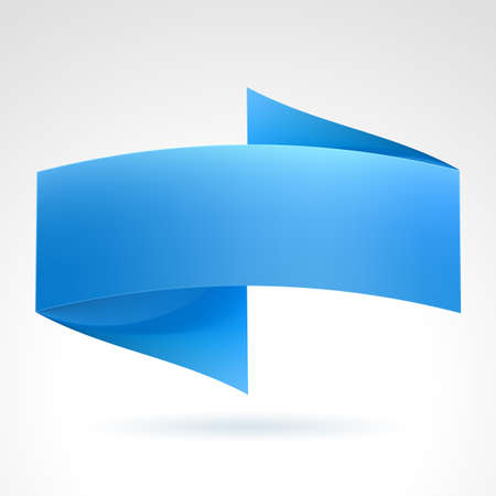 Blue Wave Banner. Illustration on white background for designのイラスト素材