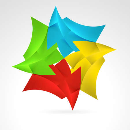 Abstract Color Web Elements. Illustration on whiteのイラスト素材