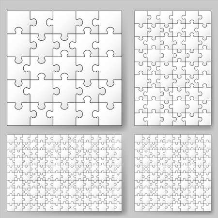 Various sizes puzzle. Illustration for design のイラスト素材