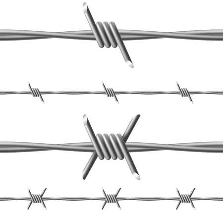 Barbed wire. Illustration on white background for designのイラスト素材
