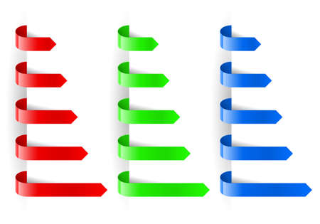 Color arrows marker paper. Illustration for design on white backgroundのイラスト素材