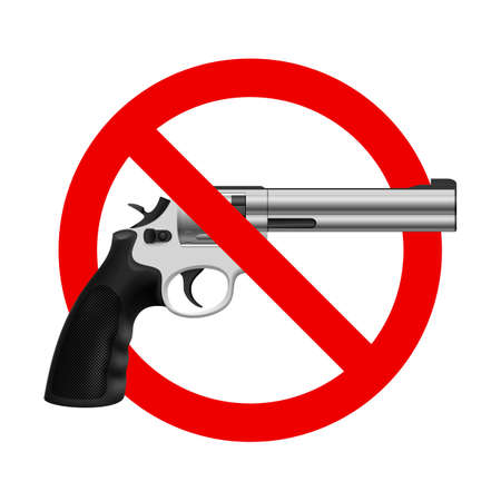Symbol No Gun. Illustration on white backgroundのイラスト素材