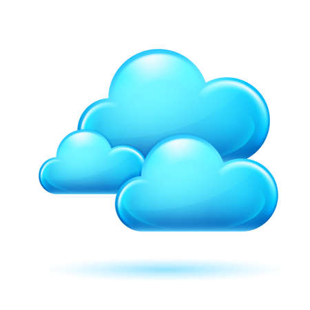 Clouds. Illustration on white background for designのイラスト素材