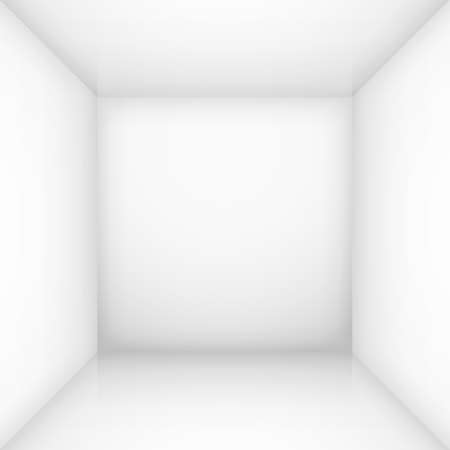 White simple empty room interior, box. Illustration for designのイラスト素材